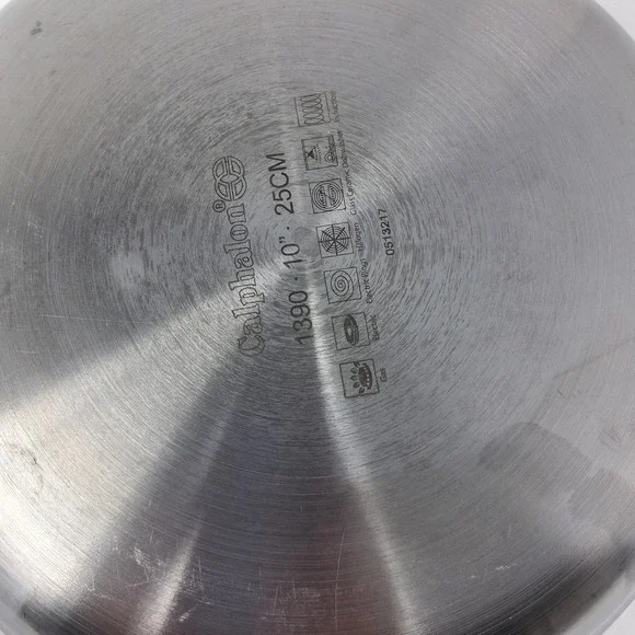 Calphalon 1390 10" Stainless Steel Frying Pan Skillet Induction Safe Silver - Picture 7 of 9